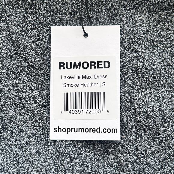 Rumored Lakeville Cable Knit Sleeveless Maxi Dress in Black Smoke Heather - Picture 7 of 11